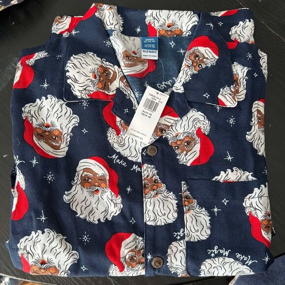 New in package: Youth 14/16 Old Navy Santa pajama set - Picture 2 of 3